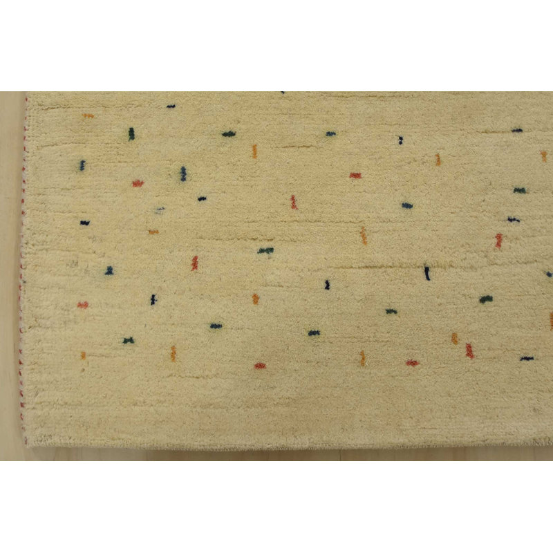 Tapis blanc nouvel âge en laine 6 pi 7 po x 7 pi 6 po Murlyn