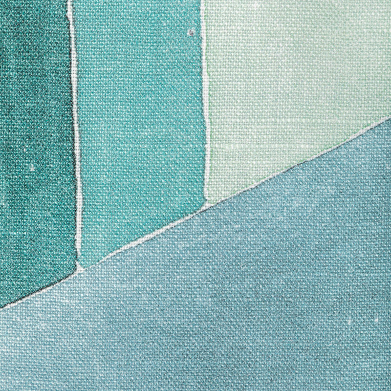 Rhapsody Roulade Print Linen Fabric, Aqua/Dune