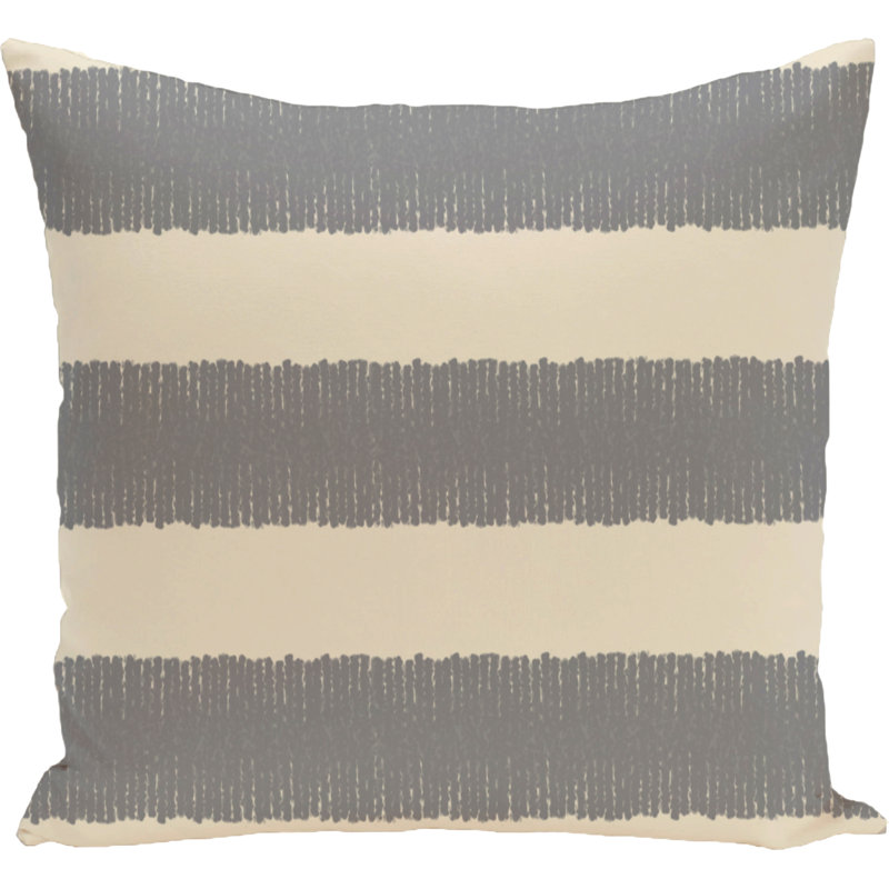 Striped Reversible Throw Pillow, Gray, 20" H x 20" W