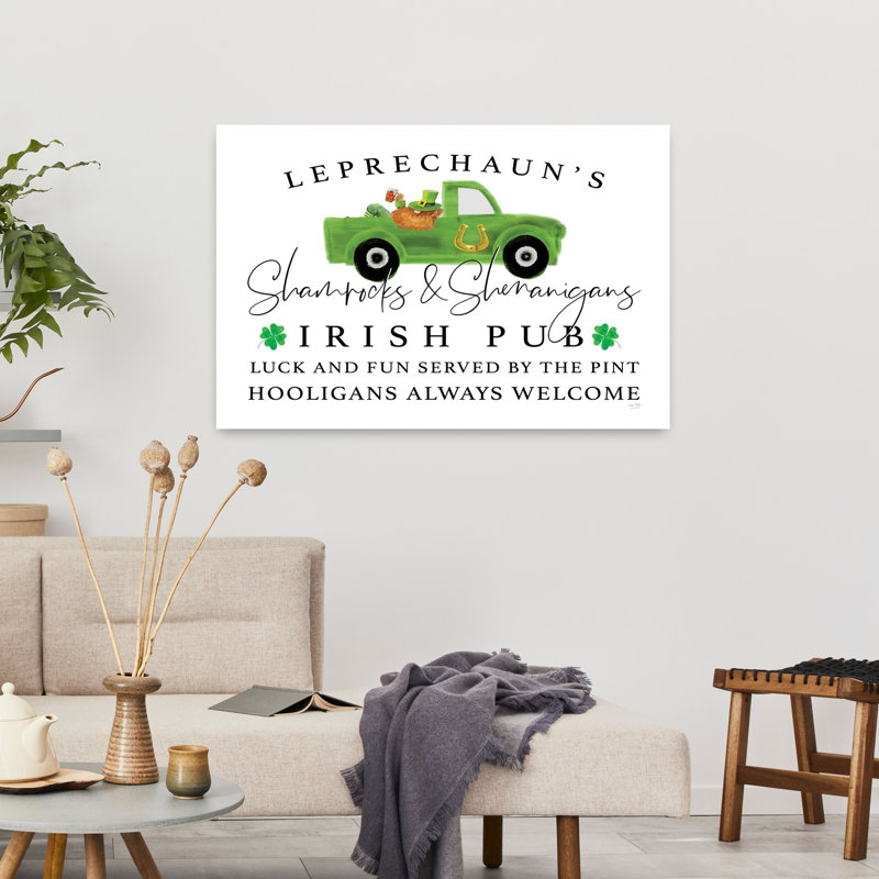 Art irlandais de printemps, pub irlandais contemporain, H 36 po x l 24 po