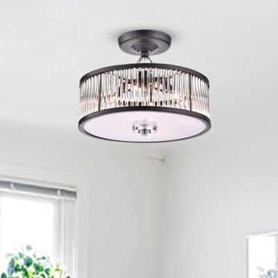 Baity Glass Semi Flush Mount