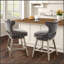 Tabouret de comptoir pivotant de 25,75 pouces avec coussin confortable et fabrication durable pour les cuisines et les bars modernes-413279304