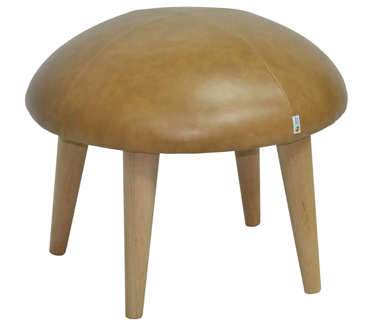 Solid + Manufactured Wood Accent Stool, Tan