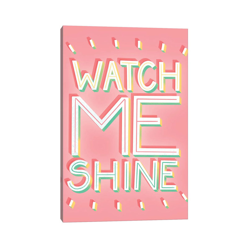 «Tween Girl Power III» par Richelle Garn - art textuel sur toile tendue, H 26 po x l 18 po x 1,5 po