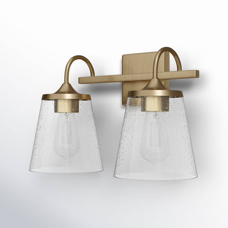Éclairage pour meuble-lavabo à intensité variable Esley, Laiton vieilli, 2