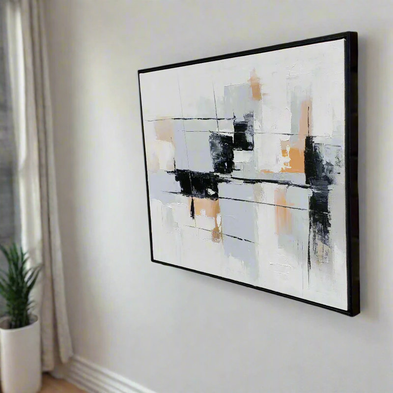 Urban Echoes - huile sur toile peinte à la main