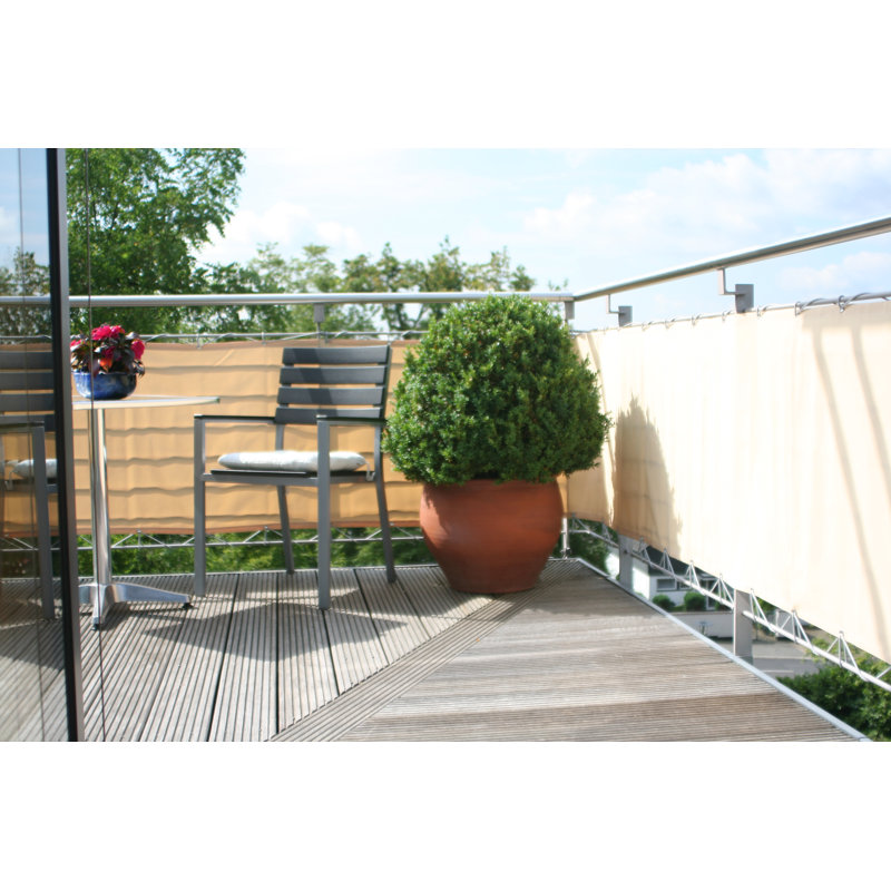 New Portland Privacy Fence, Cream, 65cm H x 500cm W