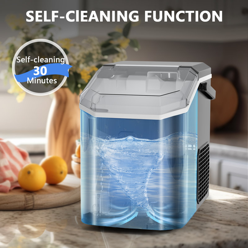 R.W.FLAME 33 Lb. Daily Production Nugget Clear Ice, Matte Black