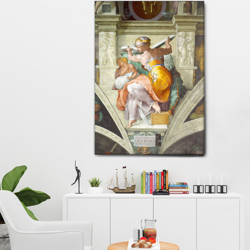 Sibilla Libica by Michelangelo - No Frame Painting on Canvas, 135cm H x 95cm W