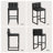 Sturdy Modern Low-Back Counter Height Bar Stools with Metal Frame and Faux Leather Upholstery-1241350255-1241350243