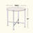 Round End Table With X-Shape Support