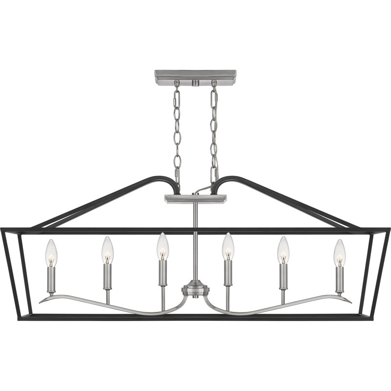 Luminaire suspendu linéaire à 6 lumières