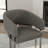 Modern And Luxurious Gray Boucle Upholstered Barrel Dining Room Chairs Armchair-496309648-496309678