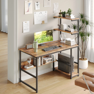 43.6 inch Modern Large Office Desk Computer Table Studying Writing Desk Workstation,Black