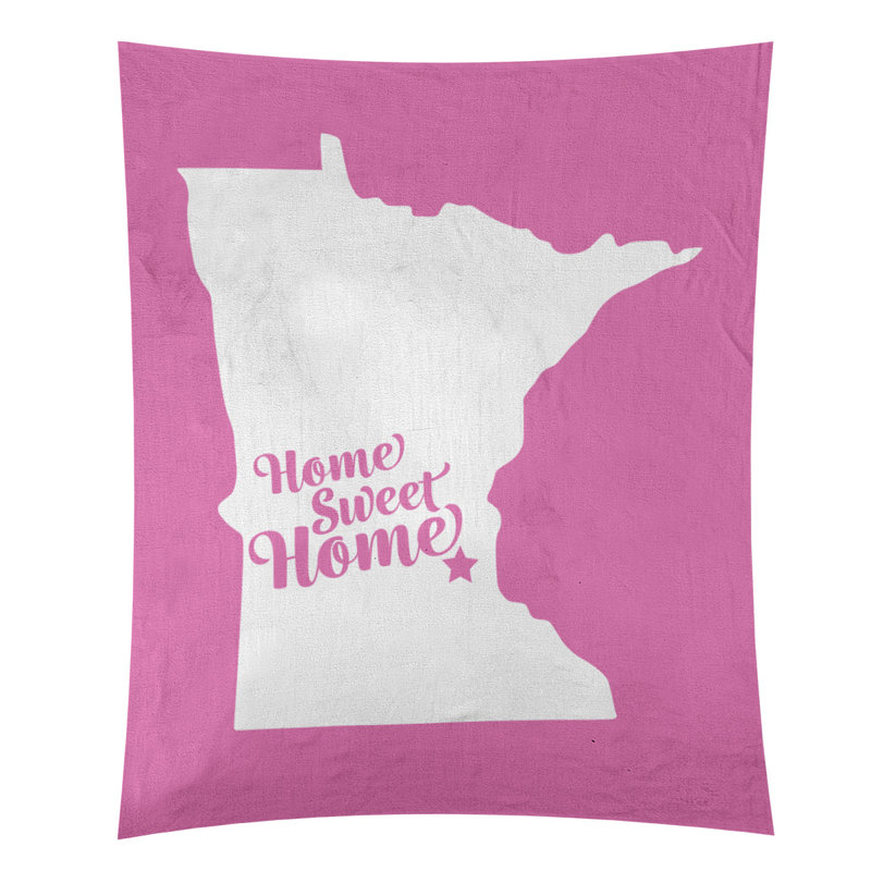 Tapisserie murale Home Sweet Minneapolis, H 104 po x l 88 po, Rose