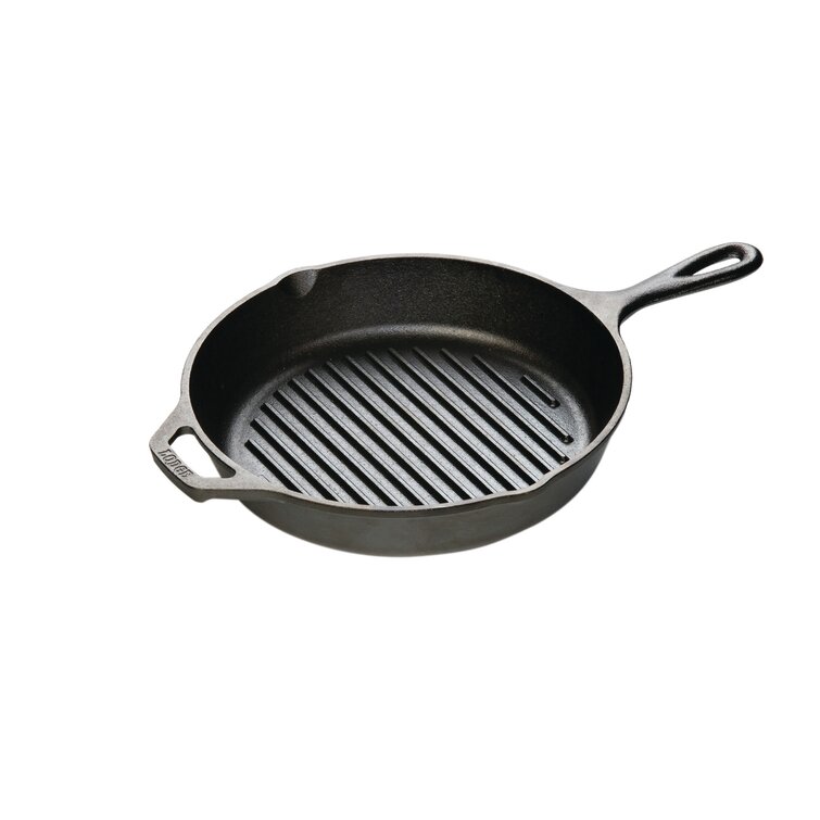 Field Chef Cast Iron Grille Pan Red 10 SQ Ribbed