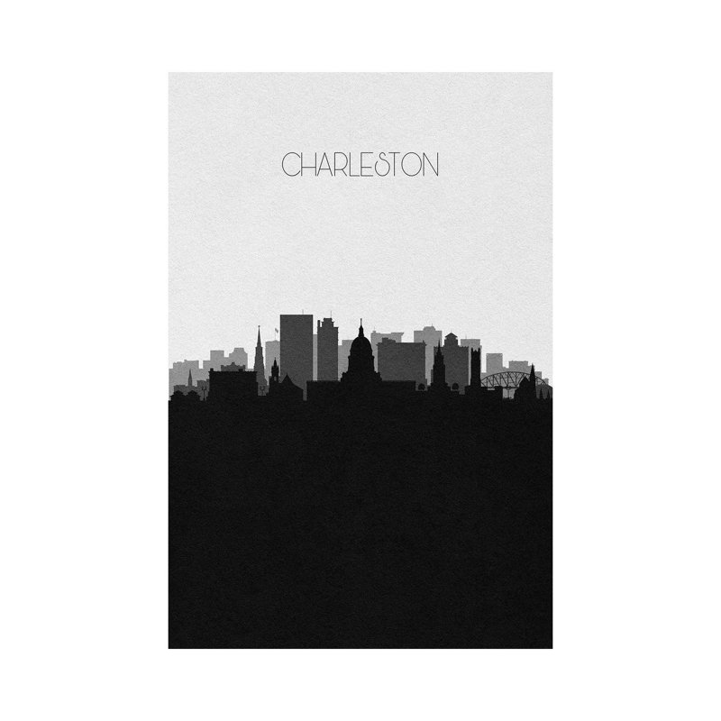 Charleston, West Virginia City Skyline by Ayse Deniz Akerman - Wrapped Canvas Gallery-Wrapped Canvas Giclée
