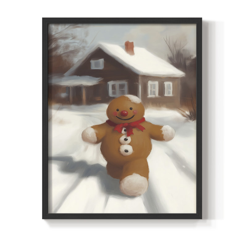 Christmas Holiday Art -Series 2-CDXX Framed Print - Solid Wood, Black, 15" H x 12" W