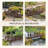 7 ft Stained Solid Pine Wooden Garden Footbridge for Backyard Pond, Creek & Stream