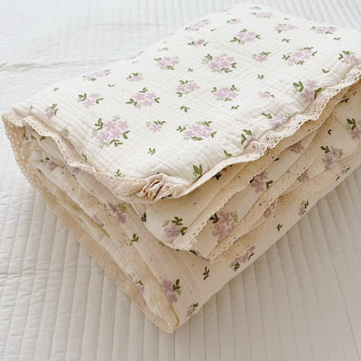 Cute Pattern 2-Layer Muslin Cotton Quilt/Blanket