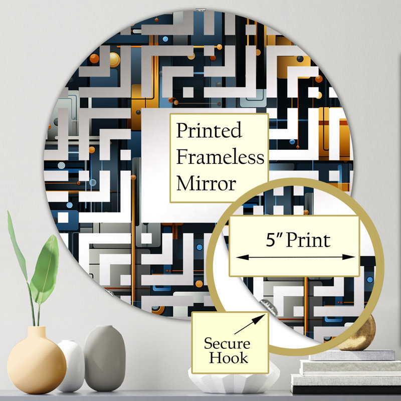 Miroir décoratif doré, 23,6 po x 23,6 po