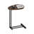 Set of 2 c-shaped side tables in white, modern wood top with metal frame design for sofa and bedside use