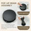 Robinet de lavabo de salle de bain moderne 4 pouces à 2 poignées avec ensemble de drain Centreset noir mat-122910166