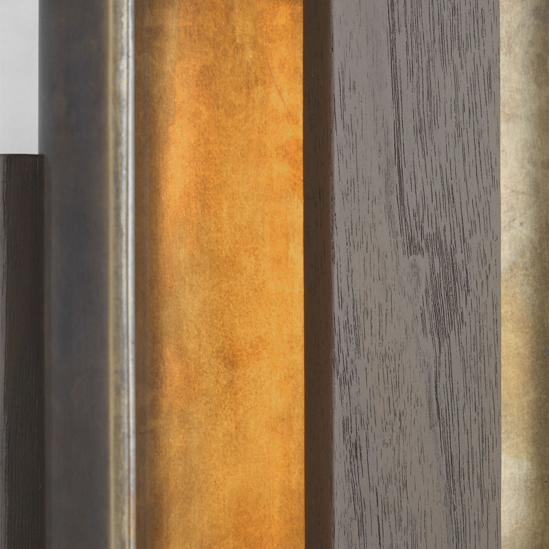 Anne-Marie Barton Remi 18" Sconce, Mottled Brass/Warm Walnut