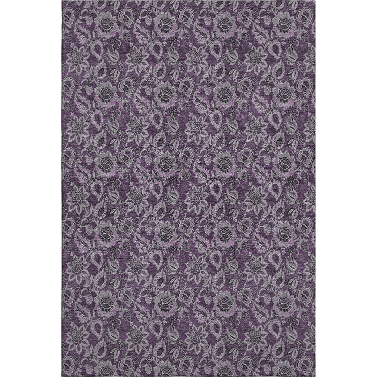 Premium Machine Washable Addington Eggplant Rug