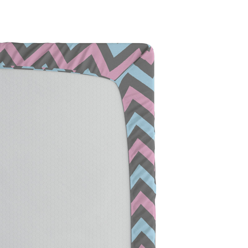 Microfiber Chevron Fitted Sheet, Twin XL Fitted Sheet