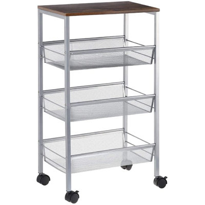 Chariot de rangement rustique