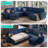 Sherry 106" Upholstered Modular Corner Sectionals with Pull-out Sofa, Storage, USB Charging & Cup Holders-1857398260