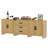 Eaton 3-Piece Modular Sideboard With Drawers & Doors, Weathered Oak Farmhouse Storage Cabinet For Living Room, Dining Room, Or Hallway-1402834883