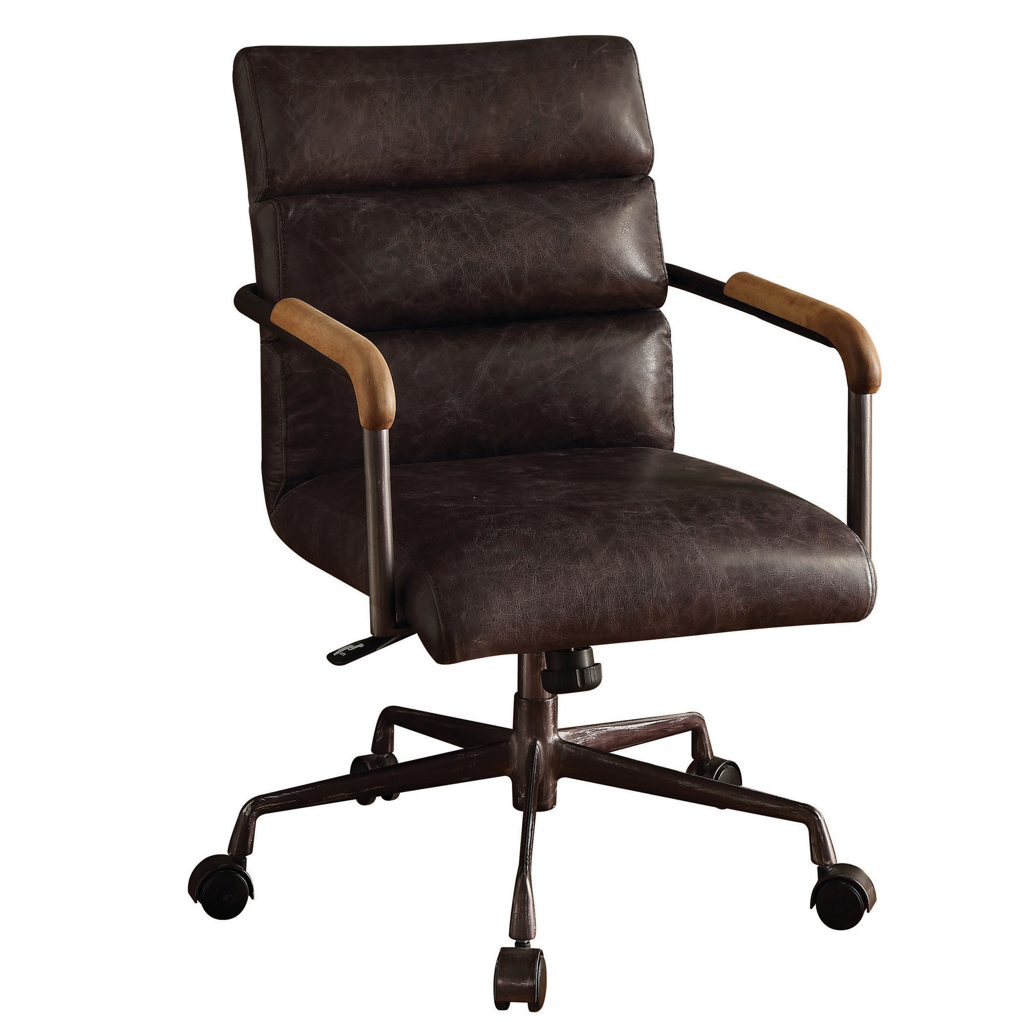 Springtown Swivel Office Chair, Antique Ebony