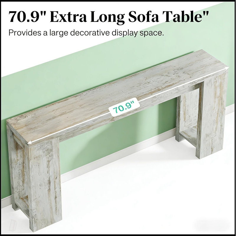 Élégante table d'entrée en bois avec plateau spacieux pour la décoration et le rangement, parfaite pour les espaces modernes et compacts.