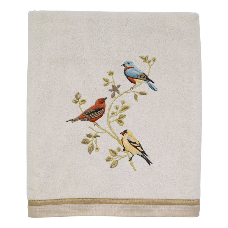 Gilded Birds 100% Cotton Waffle Bath Towel