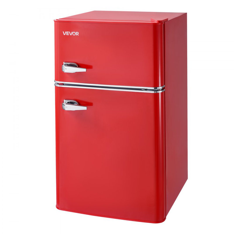 Mini Fridge with Freezer 3.2 Cu.Ft Two Door Compact Refrigerator Dorm Red