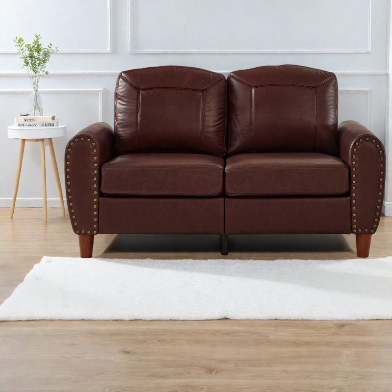 59 " Faux Leather Loveseat