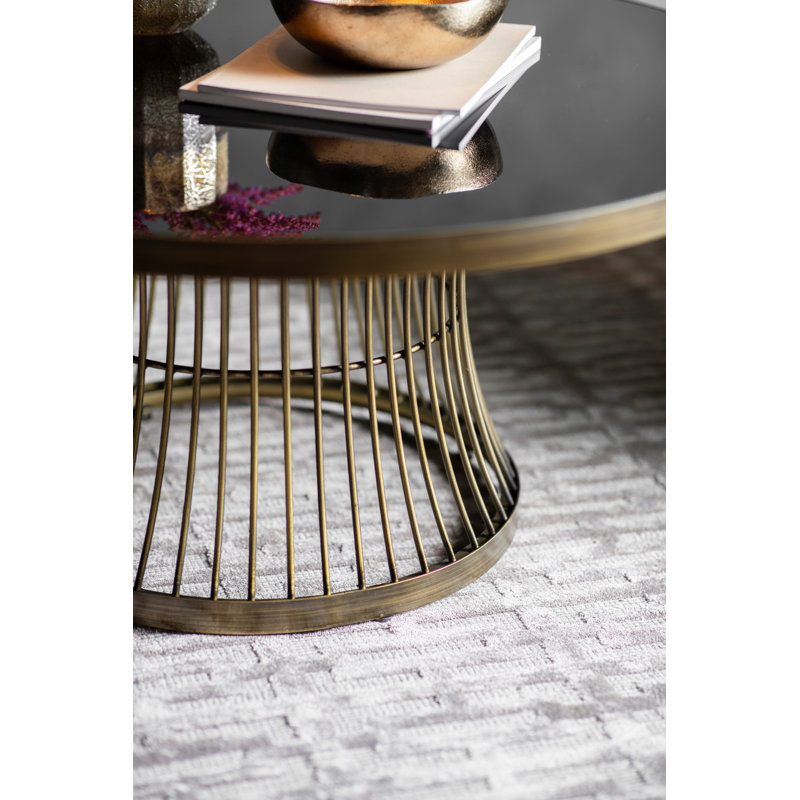 Serefina Frame Coffee Table, Bronze, Black