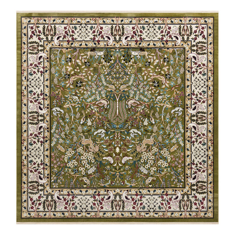 Tapis bleu Jackson Jackson, Green, Carré 10 pi
