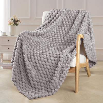 Très grand jeté en molleton extra large, conception en jacquard élégant pour le canapé, couverture toutes saisons légère et respirante, tissu en molleton pelucheux douillet