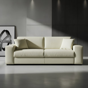 Canapé-lit à accoudoirs carrés avec matelas en mousse à mémoire de forme Mo 88 po Mo