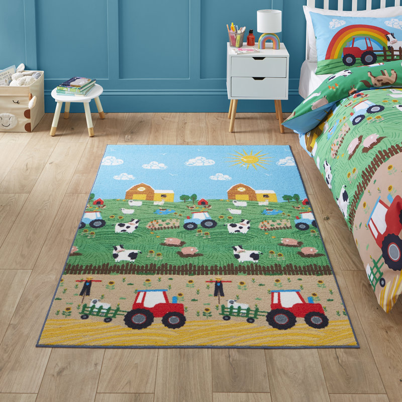 CL Kids - Farmyard Animals Multi - 120 x 170, Rectangle 80 x 150 cm
