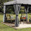 Abri de soleil pour pavillon de jardin en tissu souple 10 pi x 10 pi Sojag, gris