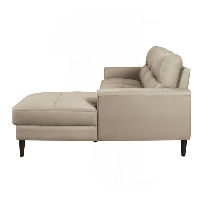 Canapé modulaire 2 pièces Modern Living Room, Cuir véritable crème