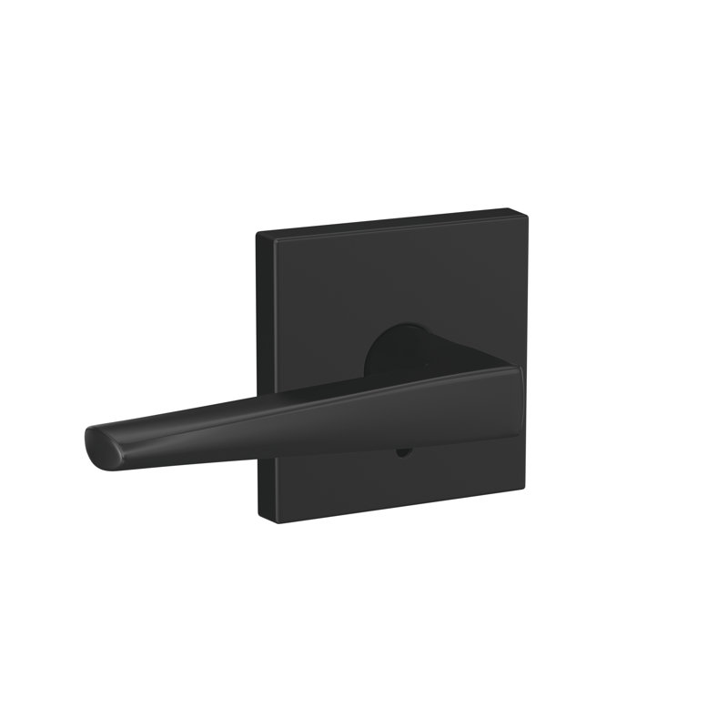 Levier sans rotation Eller avec garniture Collins, Noir mat