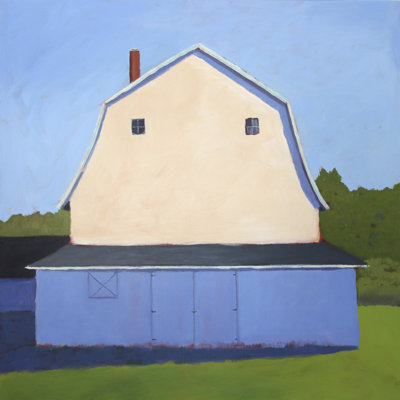 Primary Barns II by Carol Young - Wrapped Canvas Painting