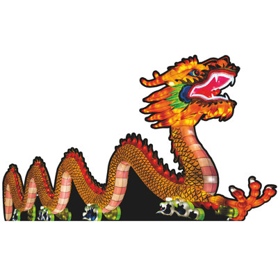 Chinese New Year Night Dragon Cardboard Standup