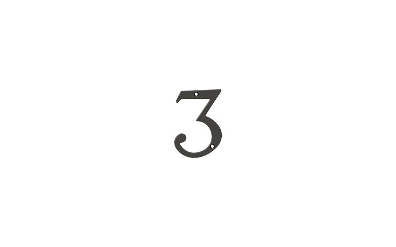 House Number, Oil-Rubber Bronze, 3