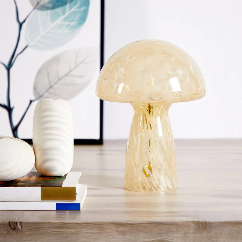  Lampe de table 12 po Modern, Jaune, Jaune